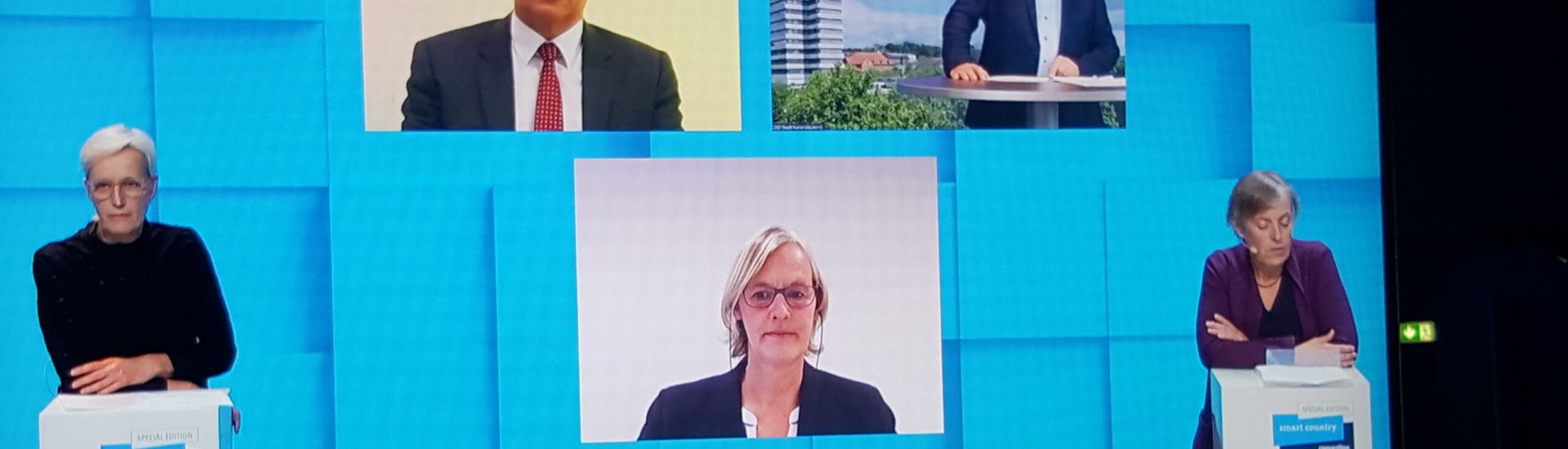 Bild der Paneldiskussion mit OB Czisch Bild der Paneldiskussion mit OB Czisch